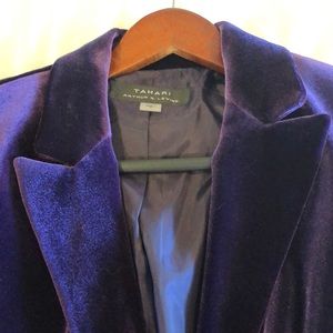 Tahara purple velvet blazer 6